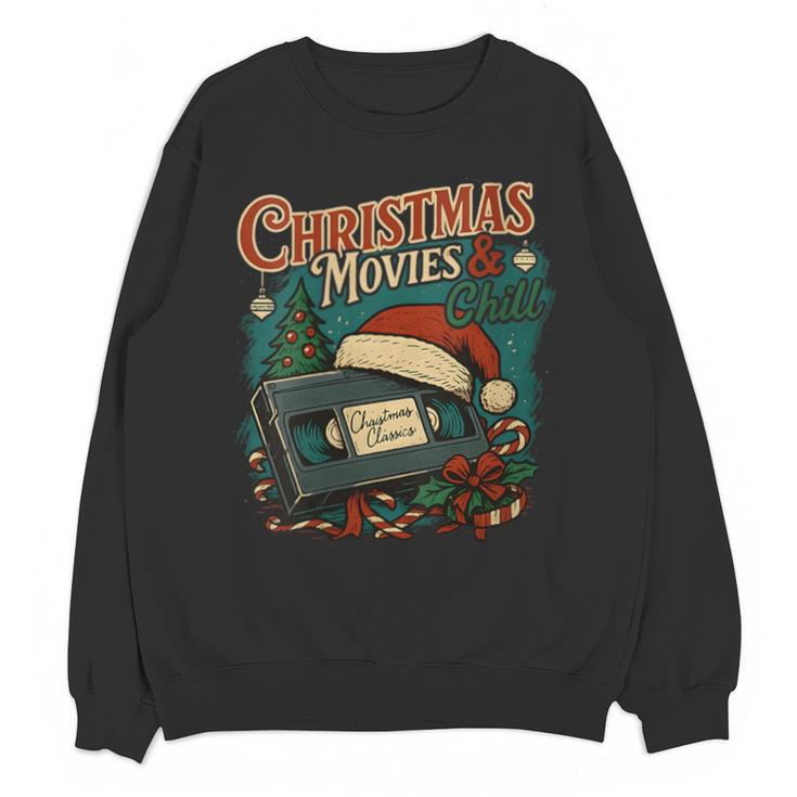 Christmas Movies Chill Retro VHS Holiday Nostalgia Unisex Sweatshirt