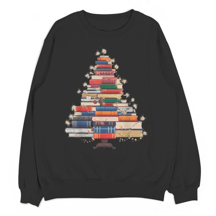 Christmas Tree Book Bookworm Unisex Sweatshirt