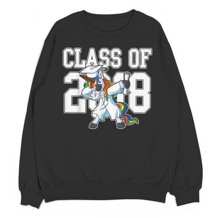 Class Of 2018 Dabbing Unicorn Graduation Shirt Unisex Sweatshirt
