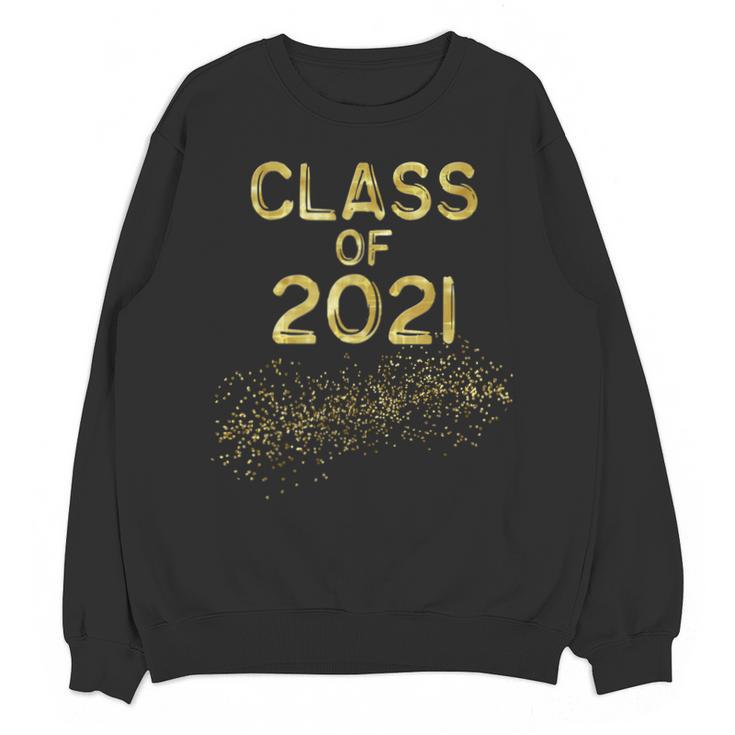 CLASS Of 2021 Gold Bokeh Confetti Fun Graduation Unisex Sweatshirt