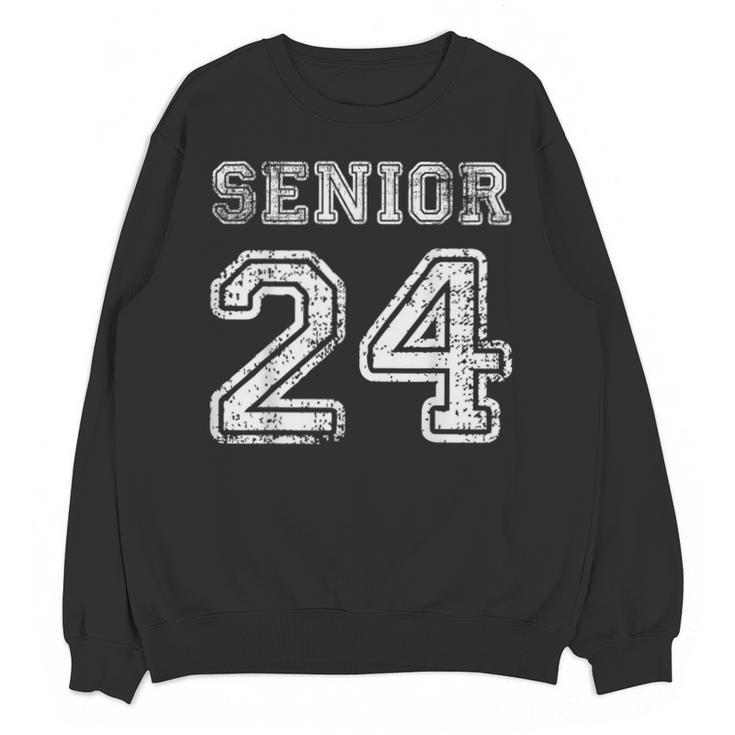Class Of 2024 Senior Graduation Tee Back To School Vintage Unisex Sweatshirt
