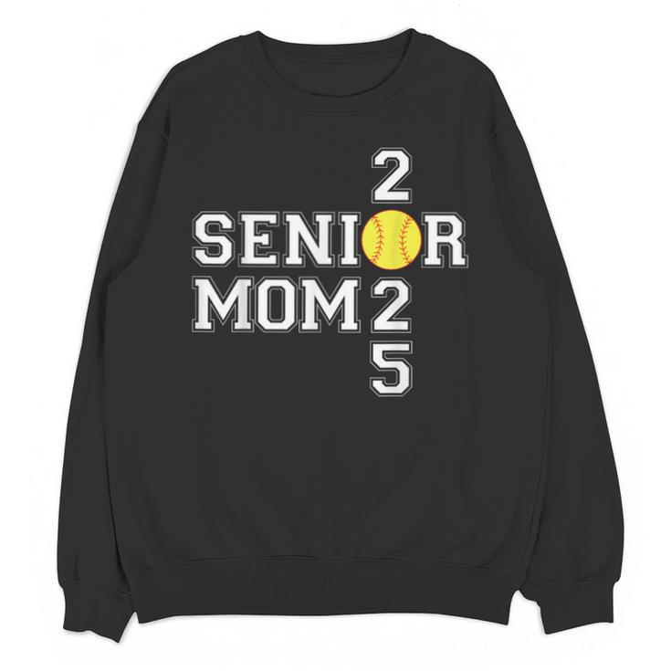 Class Of 2025 Softball Mom Senior Graduation Graduate Women Unisex Sweatshirt