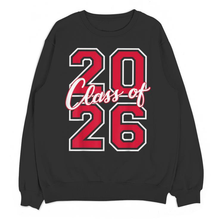 Class Of 2026 Graduation Red With Varsity Letters Unisex Sweatshirt