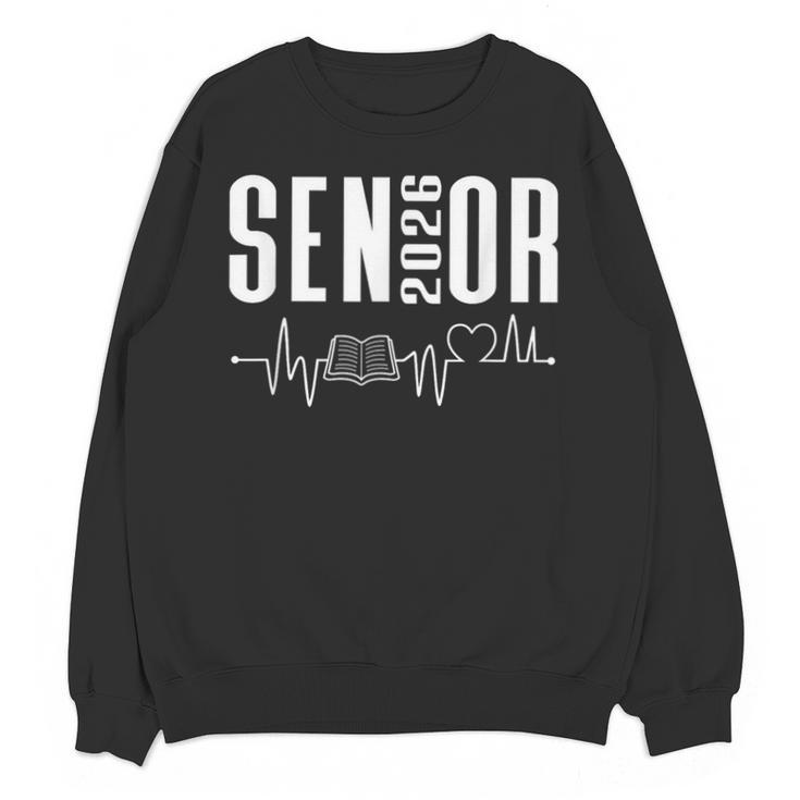Class Of 2026 Senior Reading Themed Book Heartbeat Unisex Sweatshirt