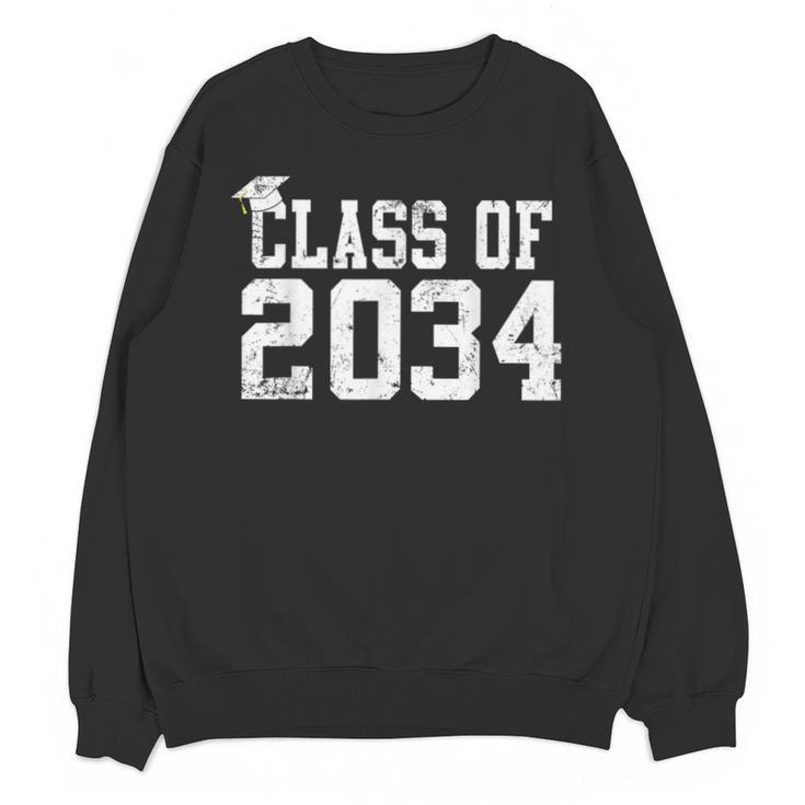 Class Of 2034 Grow With Me First Day Of School Graduation Unisex Sweatshirt