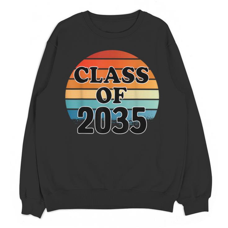 Class Of 2035 Senior Graduate Retro Graduation Unisex Sweatshirt
