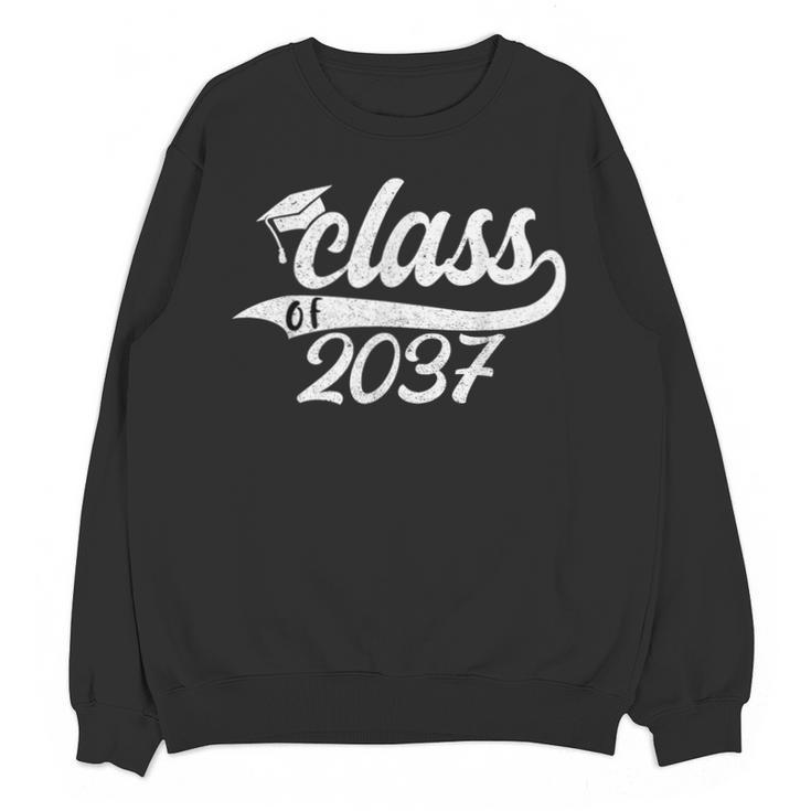 Class Of 2037 First Day Of School Graduation Grow With Me Unisex Sweatshirt