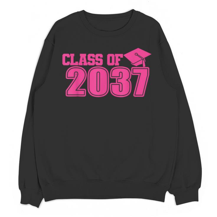 Class Of 2037 Pink Girls Growing Up School Memory Graduation Unisex Sweatshirt
