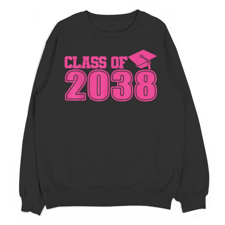 Class Of 2038 Pink Girls Growing Up School Memory Graduation Unisex Sweatshirt