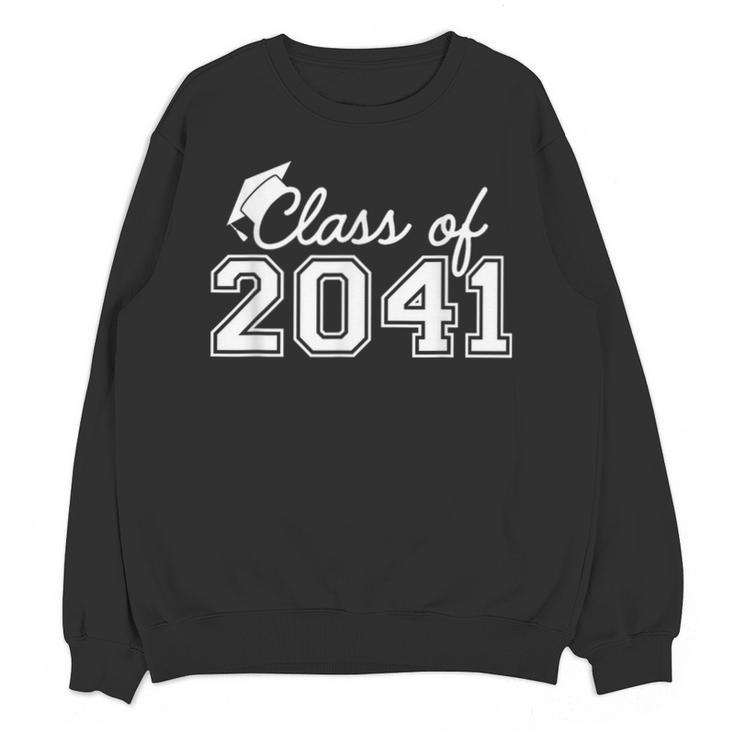Class Of 2041 Grow With Me Graduation First Day Of School Unisex Sweatshirt