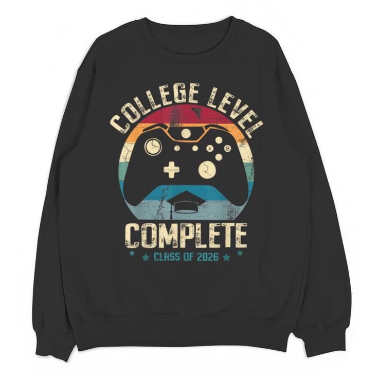 College Level Complete Class Of 2026 Gamer Graduation Grad Unisex Sweatshirt