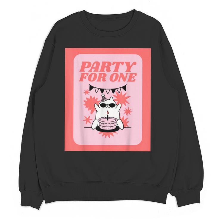 Cool Fun Cute Party Introvert Cat Character Unisex Sweatshirt Cool Fun Cute Party Introvert Cat Character Unisex Sweatshirt