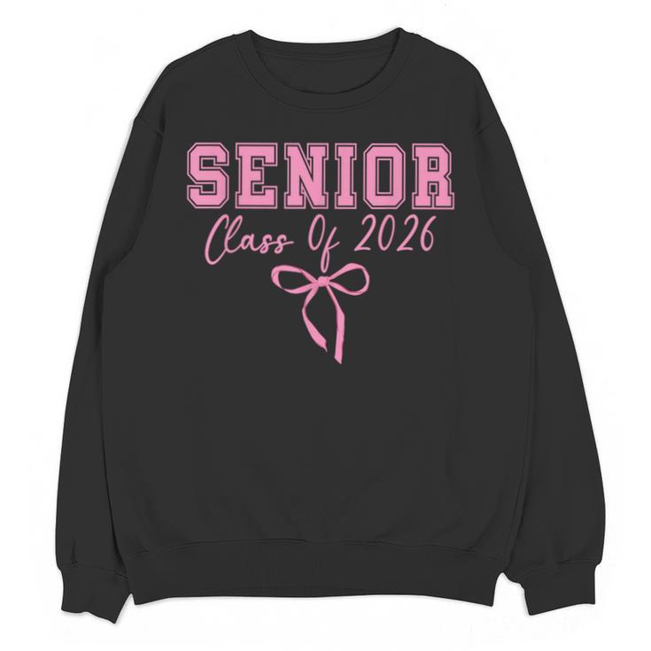 Coquette Senior 2026 Class Of 2026 Pink Bow Graduation 2026 Unisex Sweatshirt