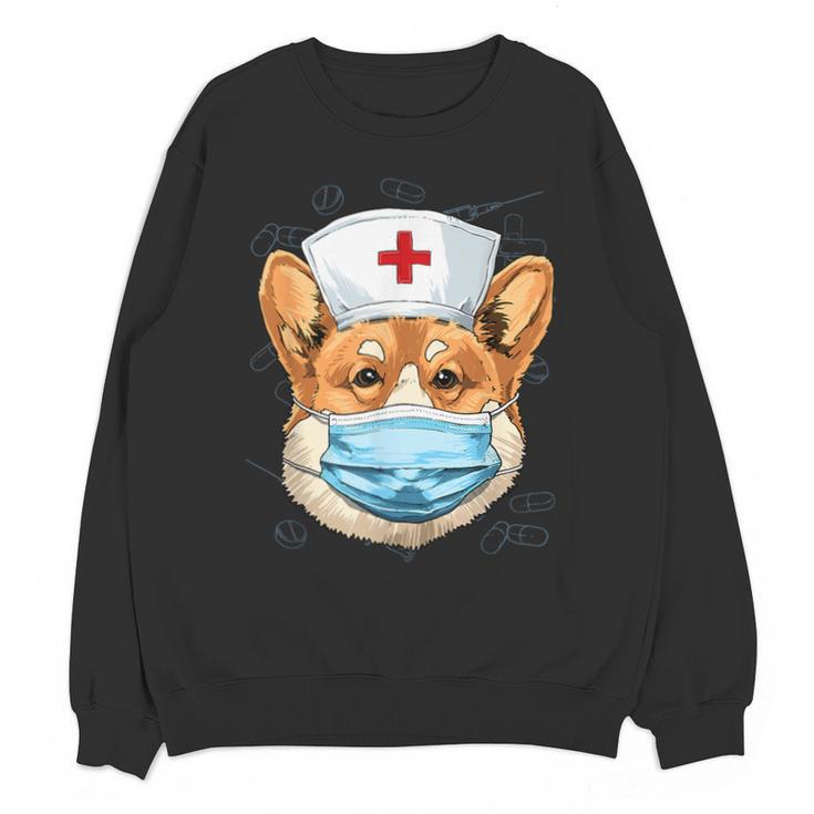 Corgi Dog Nurse RN Nursing School Graduation Unisex Sweatshirt