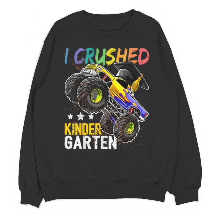 I Crushed Kindergarten Monster Truck Graduation Boys Small Unisex Sweatshirt
