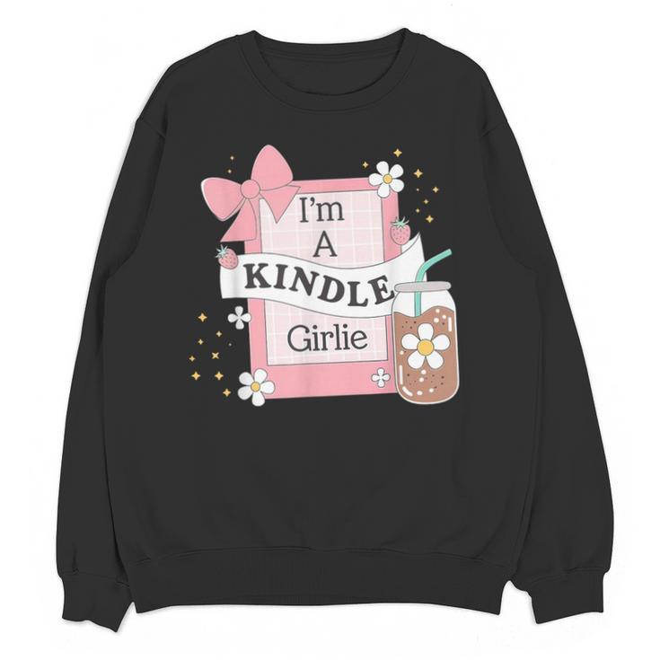 Cute Bookish Kindle Girlie Nerdy Read Book Lover Girl Women Unisex Sweatshirt