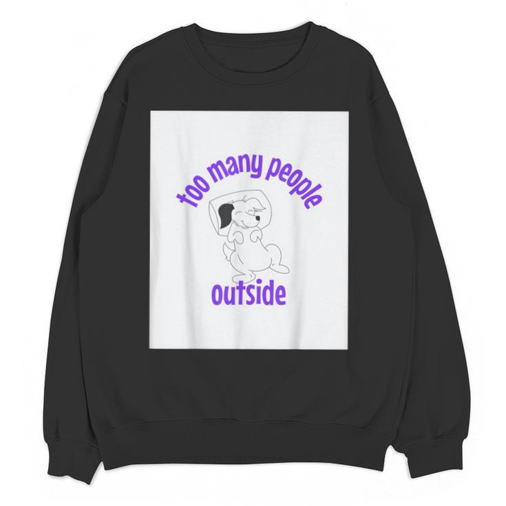 Cute Puppy With a Quote For Introverts Unisex Sweatshirt