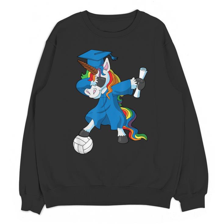Dabbing Graduation Class 2023 Unicorn Volleyball Unisex Sweatshirt