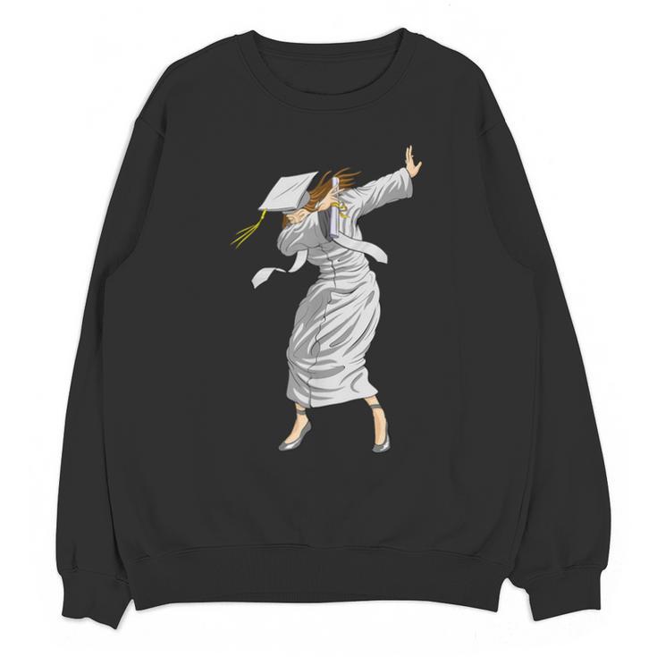 Dabbing Graduation Class Of 2025 Woman Graduation Unisex Sweatshirt