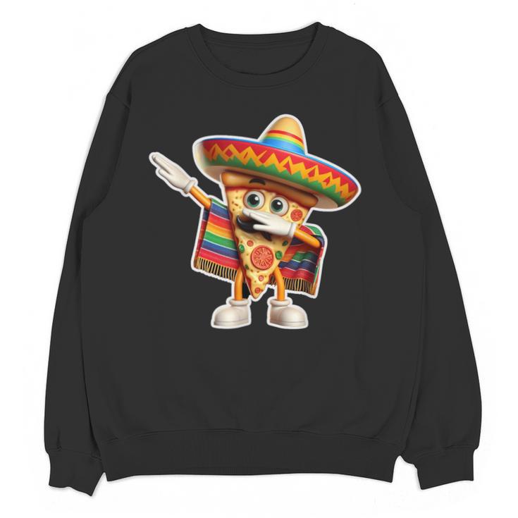 Dabbing Mexican Pizza Dance Food Lover Graduation Unisex Sweatshirt