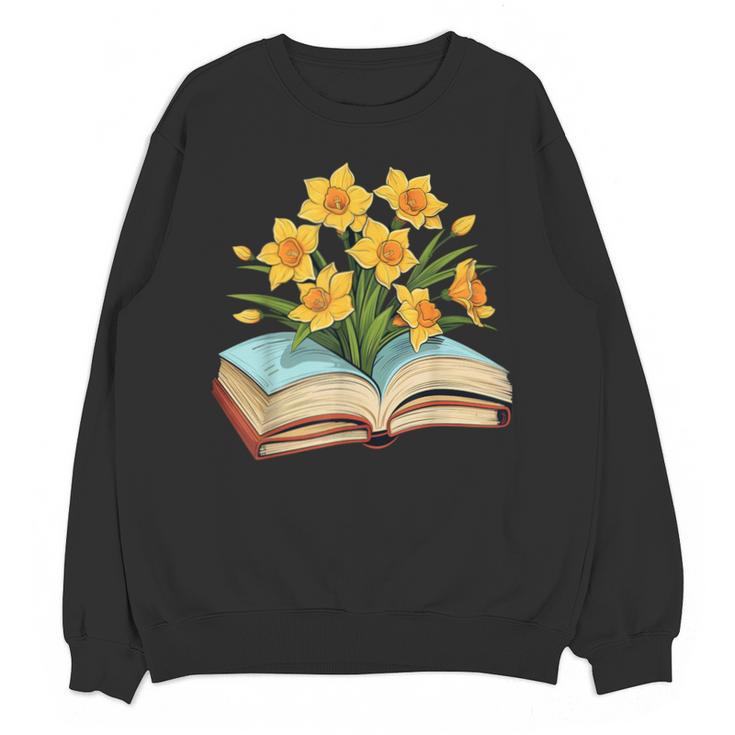 Daffodils Flowers Book Floral Unisex Sweatshirt