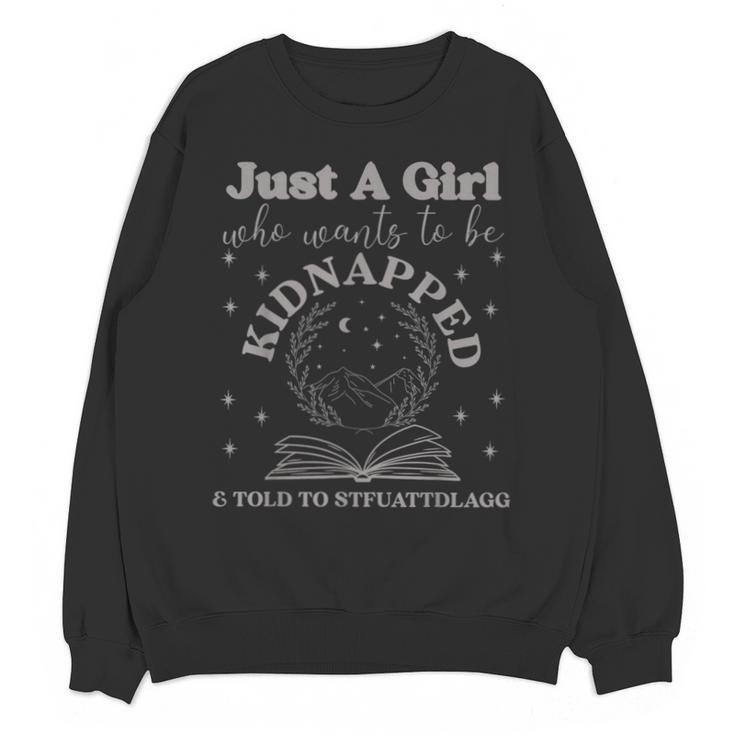 Dark Romance Merch Kidnapped STFUATTDLAGG Smutt Book Lover Unisex Sweatshirt