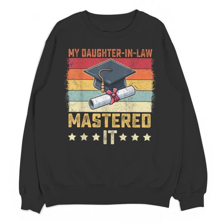 My Daughter In Law Mastered It Master's Graduation Vintage Unisex Sweatshirt