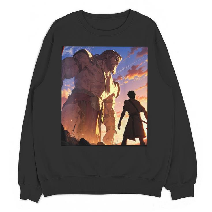 David And Goliath Bible Book Of Samuel Famous Bible Story Unisex Sweatshirt