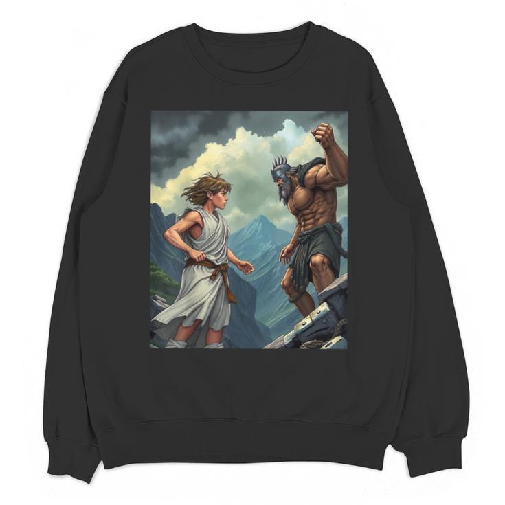 David And Goliath Bible Book Of Samuel King David Comic Unisex Sweatshirt