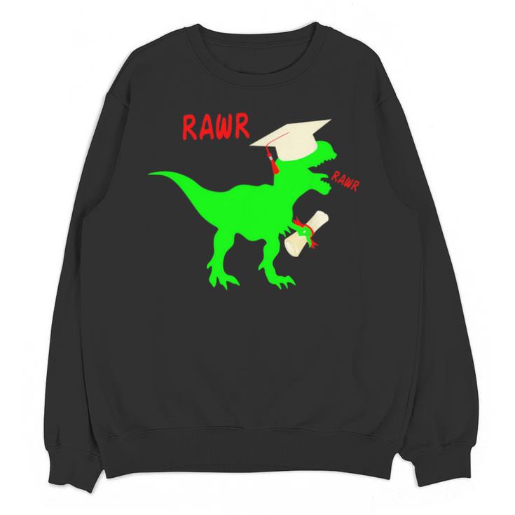 Dinosaur Rawr Diploma Grad Graduate Graduation Unisex Sweatshirt