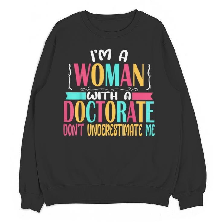 Doctorate Degree PhD Graduation PsyD Woman EdD Psychology Unisex Sweatshirt