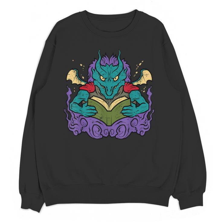 Dragon Read Reading Librarian Book Across America Kids Unisex Sweatshirt