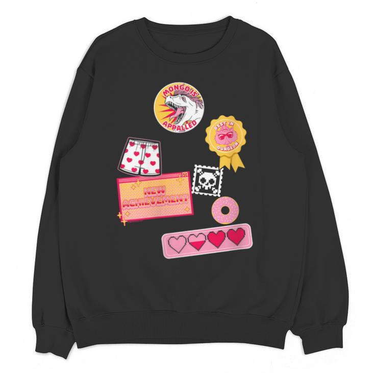 Dungeon Crawler Carl Colorful Sticker Collage LitRPG Book Unisex Sweatshirt