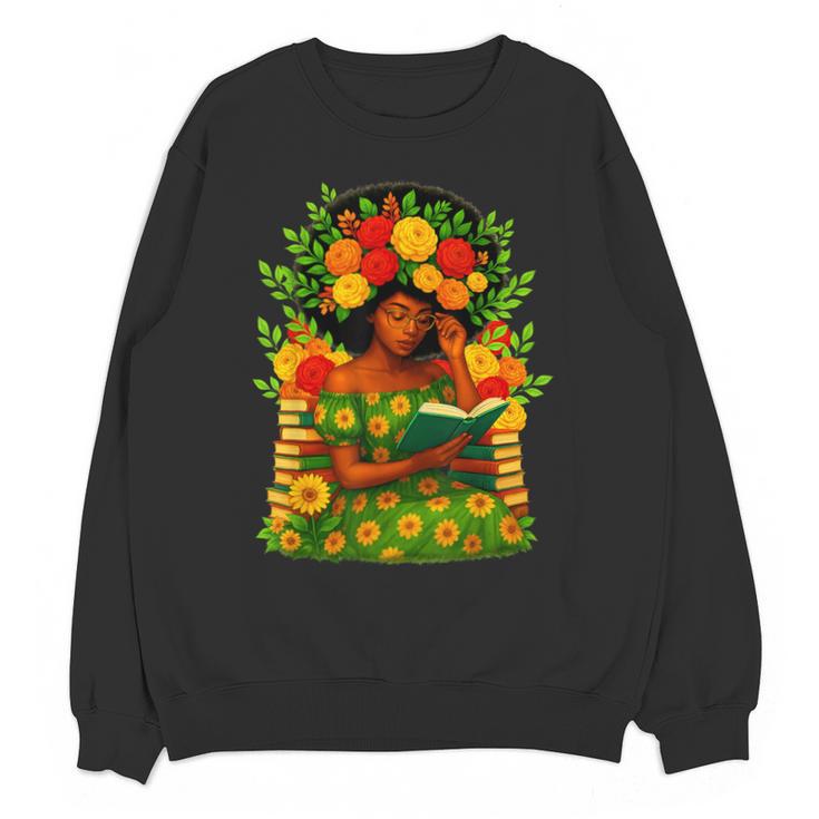 Educated Women Girls Reading Book Black History Month Unisex Sweatshirt