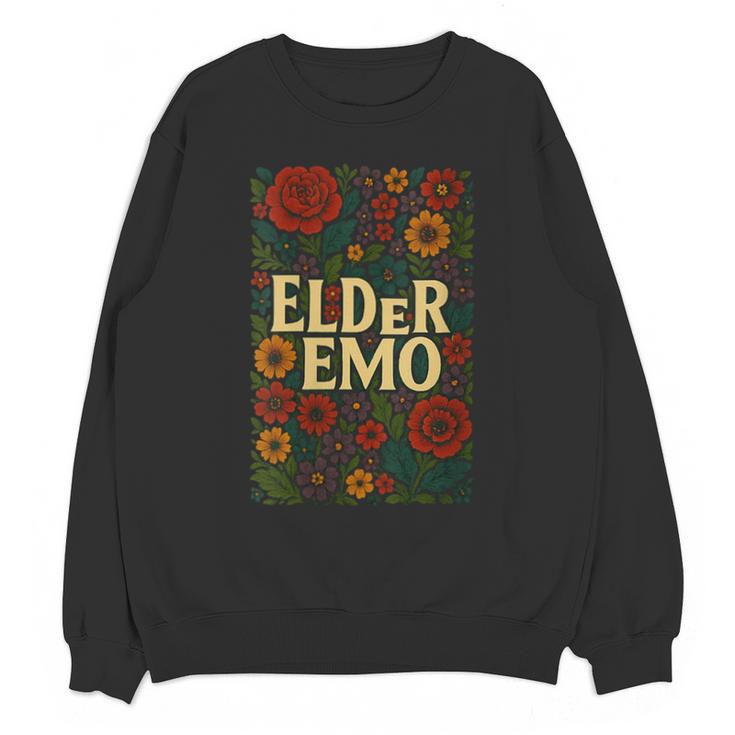 Elder Emo Floral Gothic Vintage Nostalgia Unisex Sweatshirt Elder Emo Floral Gothic Vintage Nostalgia Unisex Sweatshirt