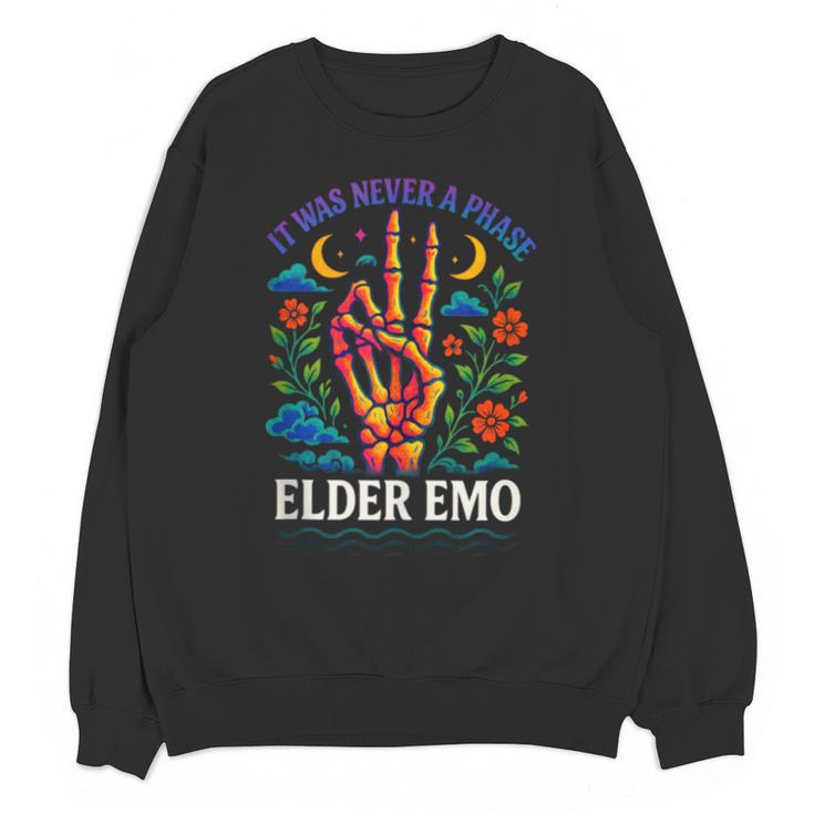 Elder Emo Nostalgia Skeleton Hand Unisex Sweatshirt