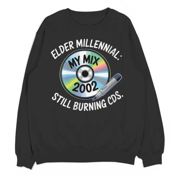 Elder Millennials Embracing 90s CDs Nostalgia Vibes Unisex Sweatshirt