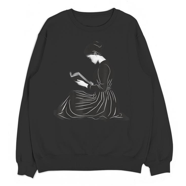 Emily Dickinson Reading A Book Unisex Sweatshirt