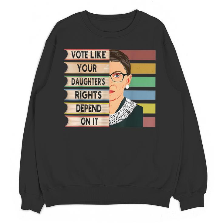 Feminist Ruth Bader Ginsburg RBG Quote Girl With Book Women Unisex Sweatshirt
