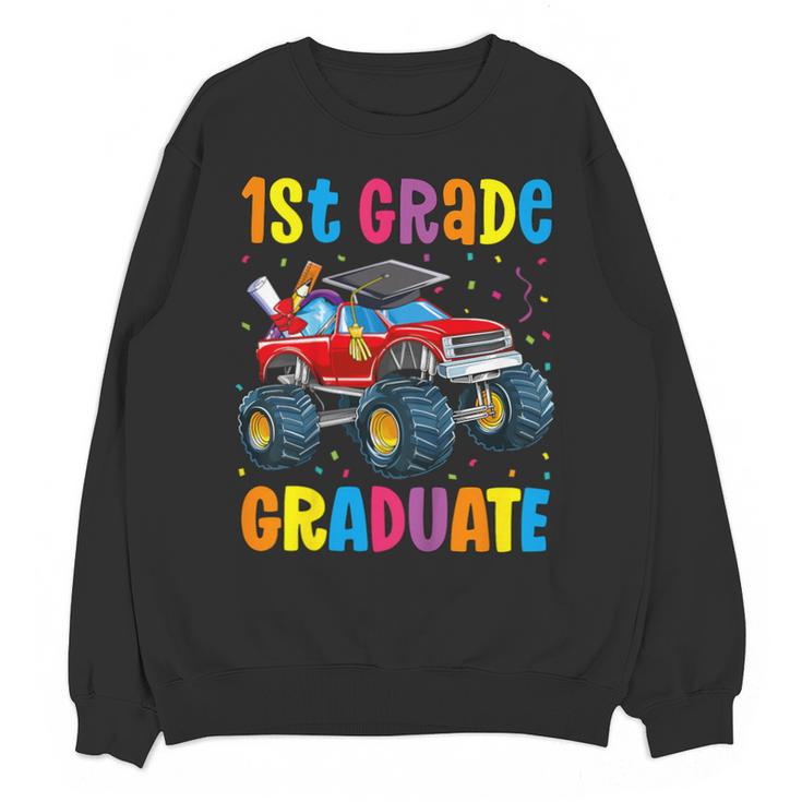 First Grade Graduation Monster Truck 1st Grade Graduate Unisex Sweatshirt