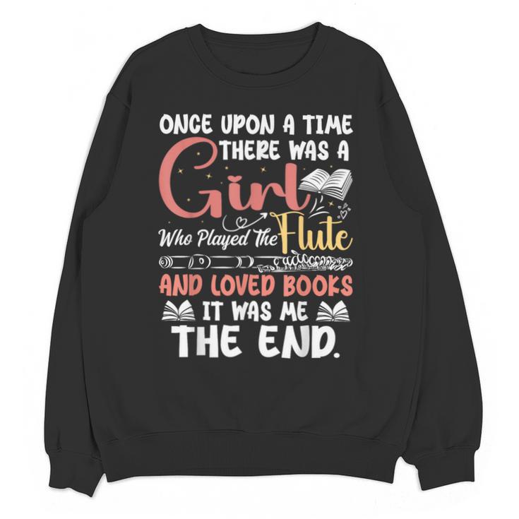 Flute Player Book Lover Flutist Marching Band Musician Flute Unisex Sweatshirt