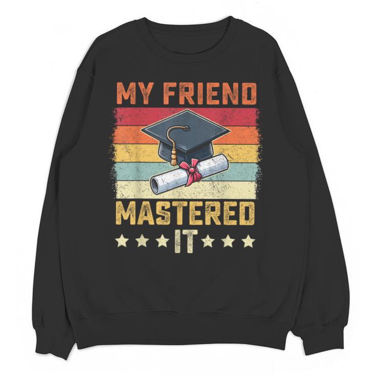My Friend Mastered It Master's Degree Graduation Vintage Unisex Sweatshirt