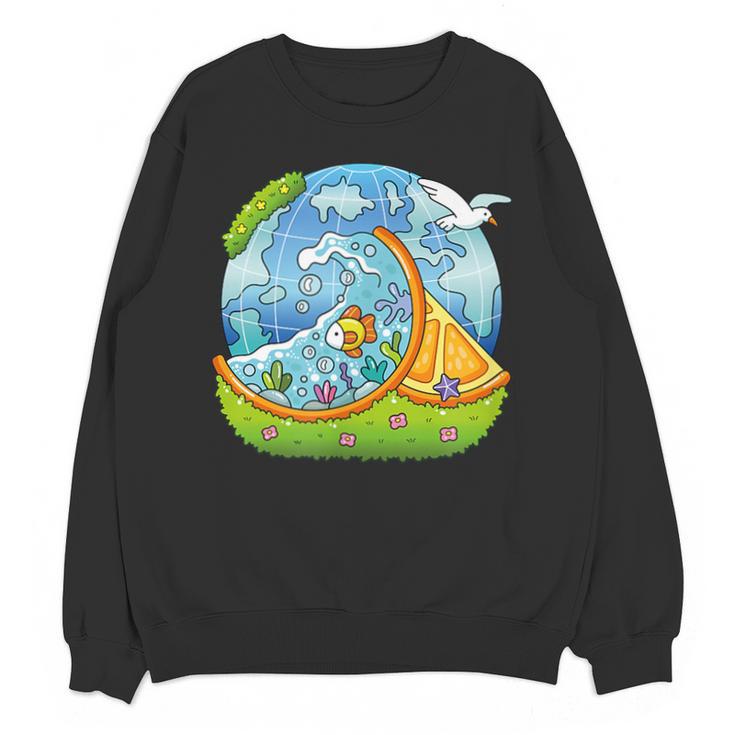 Frutiger Aero Y2K Fashion Trends Statement Piece Tech Orange Unisex Sweatshirt