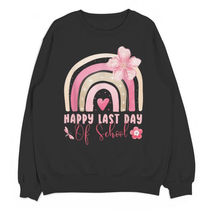 Fun Happy Last Day Of School Girl Student Graduation Rainbow Unisex Sweatshirt