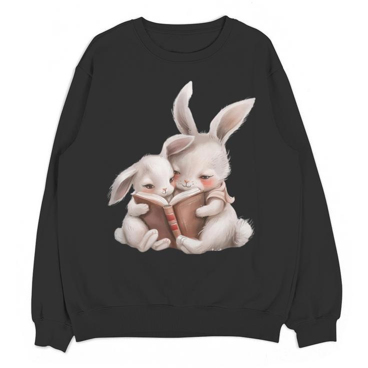 Funny Book Reading Quote For Women And Girls Rabbits Unisex Sweatshirt