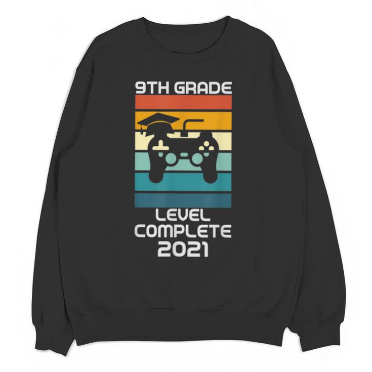Gamer Graduation 2021 Retro 9th Grade Level Complete Unisex Sweatshirt