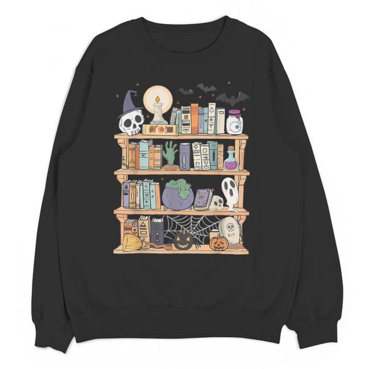 Ghost Book Reading Books Lover Teacher Happy Halloween Unisex Sweatshirt