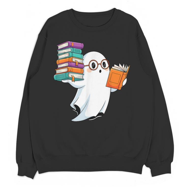 Ghost Reading Books Halloween Library Unisex Sweatshirt