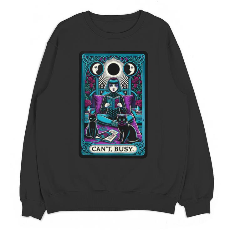 Gothic Girl Tarot Card Introverted Reader And Reading Unisex Sweatshirt