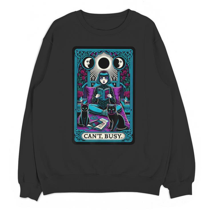 Gothic Girl Tarot Card Introverted Reader And Reading Unisex Sweatshirt